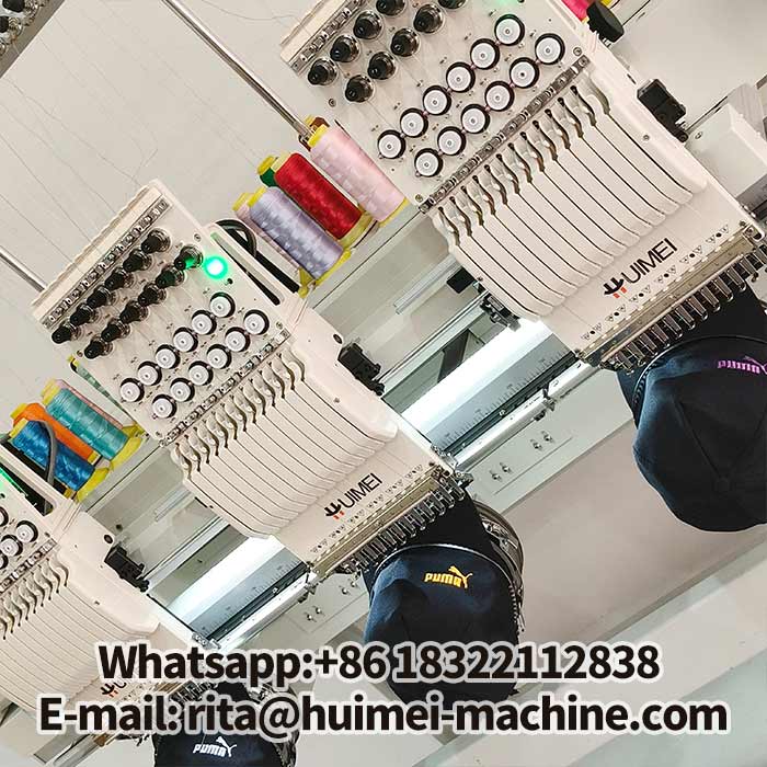 Mesin bordir digital dengan fungsi bordir topi.