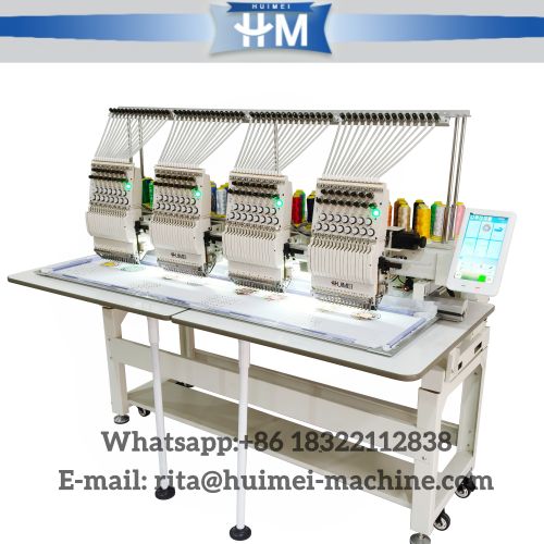 Automatic 4 head embroidery machine with 9/12/15 needles