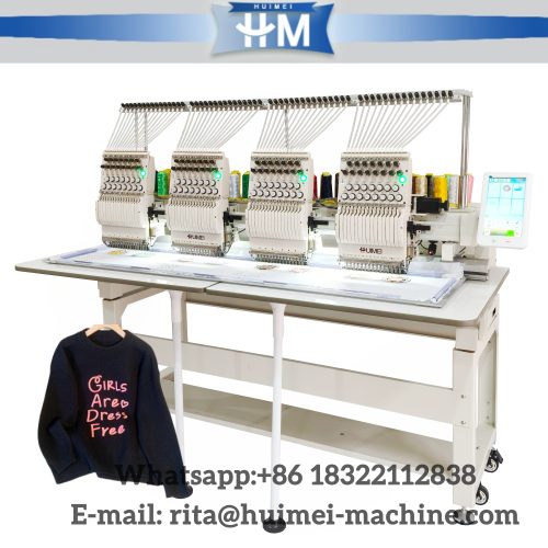 Industrial 4 head computerized embroidery monogram machine