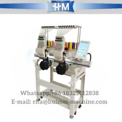 Commercial 2 head embroidery machine multi needle computerized