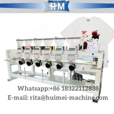 Commercial 6 head embroidery machine computerized